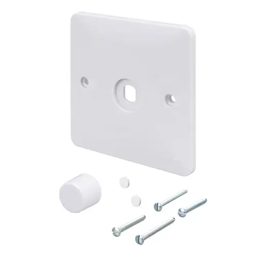 Hager 1 Gang Rotary Dimmer Plate Kit