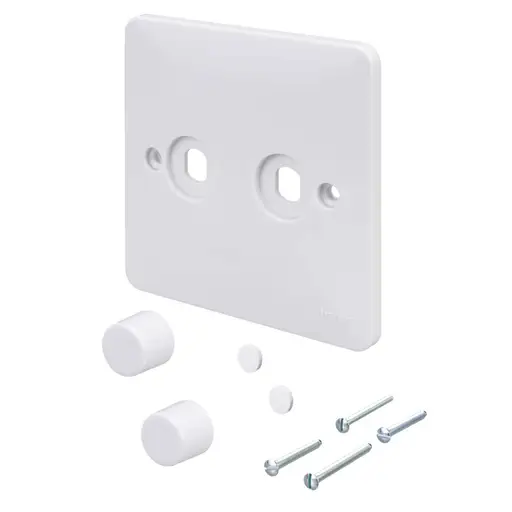 Hager 2 Gang Rotary Dimmer Plate Kit