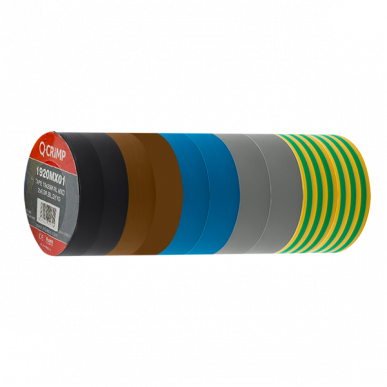 Q-Crimp 20m Mixed Colour Tape 2x BK,BR,BL,GY,YG