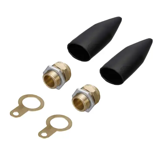 Q-CRIMP 20mm Brass Cable Gland 2 Pack