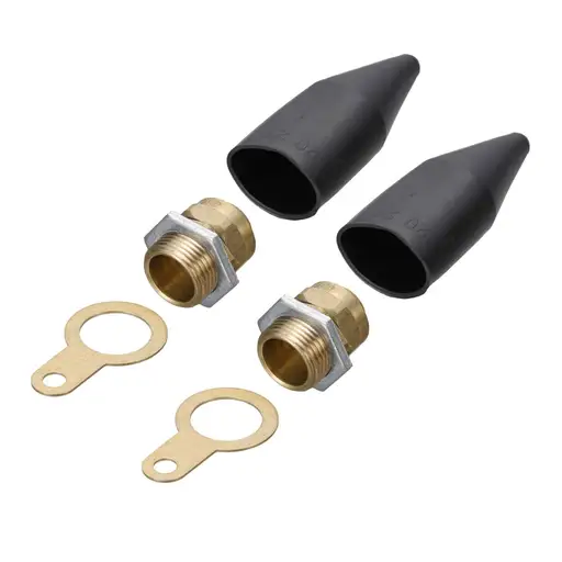 Q-CRIMP 20mm (S) Brass Cable Gland 2 Pack