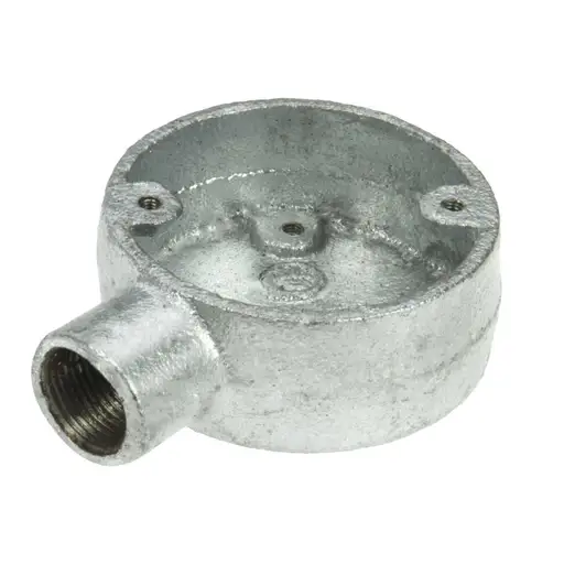 Niglon 20mm 1 Way Galvanised Conduit End Box x1