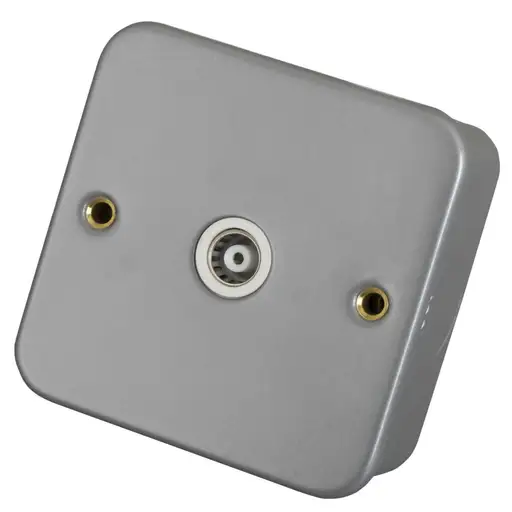 Click 1 Gang Isolated Coaxial Socket Metal Clad