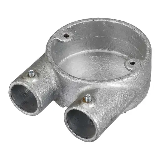 Niglon 20mm 2 Way U Galvanised Conduit Box x1