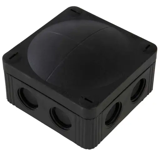 Wiska COMBI 308 85mm x 85mm x 51mm PVC Adaptable Box with Terminals Black IP66