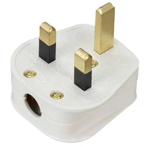 Click 13A Fused Resilient Plug Top White