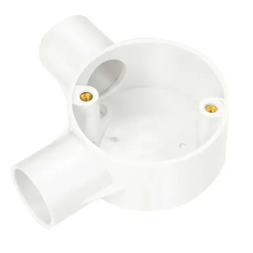 Centaur 25mm PVC Conduit Angle Box White x1