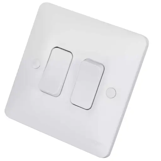 [WMPS22] Hager 10AX 2 Gang 2 Way Wall Switch