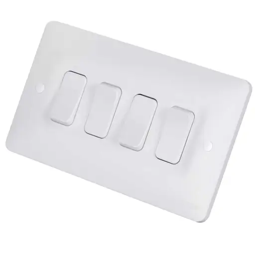 [WMPS42] Hager 10A 4 Gang 2 Way Light Switch