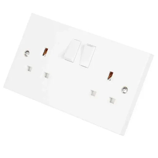 [PRW606] Click 13A 2 Gang Switched Socket Outlet   