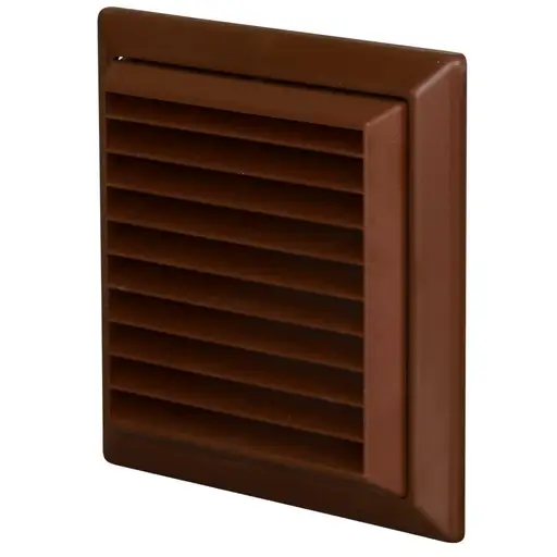 [4904B] Domus Ventilation 100mm 4" Fixed Grille Brown