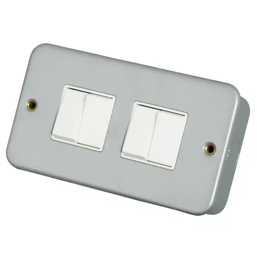 [CL019] Click 10A 4 Gang 2 Way Light Switch Metal Clad