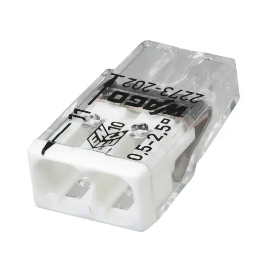 [2273-202] Wago 24A Compact 2 Way Connector Terminal Block White (Pack of 100)