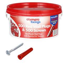 [242-222-010] Olympic Red Plug & Screw Tub